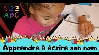 Apprendre à écrire son nom amp pratiquer les lettres et les chiffres  Learn how to write your name [upl. by Aihsel143]