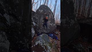 The Kessel Run V4 at Haycock Mountain bouldering outdoors climbing rockclimbing [upl. by Rickert187]