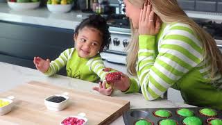 Kylie Jenner Grinch Cupcakes with Stormi [upl. by Hymen]