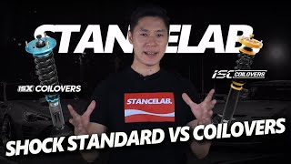 SHOCK STANDARD VS COILOVERS  stancelab [upl. by Melodie]