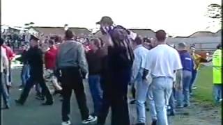 Portadown v cliftonville fans riot 1995 [upl. by Atipul]