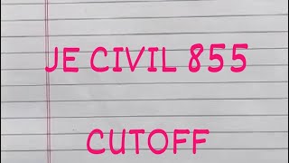 JE CIVIL 855 CUTOFF [upl. by Wobniar86]