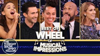 Wheel of Musical Impressions with Ariana Grande Christina Aguilera Adam Levine and More [upl. by Enalda]