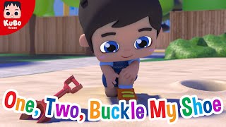 ONE TWO BUCKLE MY SHOE  English Nursery Rhymes  Kids Songs Kubo House [upl. by Annaliese]