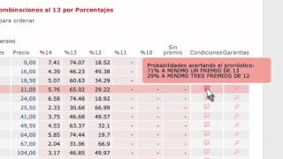 Quinielistaes  Combinaciones reducidas al 13 [upl. by Lael]