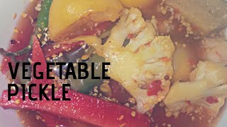 Mixed vegetables vinegar pickelسبزیوں کا سرکے والا اچار [upl. by Aisorbma93]