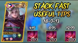 Cecilion Gameplay Useful Tips for Cecilion to Stack Fast Cecilion Best Build 2023 mlbb fyp ml [upl. by Olifoet259]