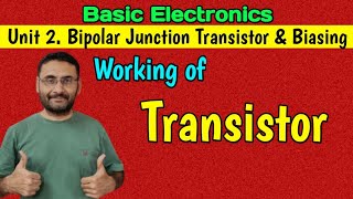 Operation of NPN Transistor Construction amp Working Basics Electronics Btech 1st year [upl. by Semadar989]