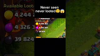 Never seen and never looted 😲😱 new record🔥 clashofclans cocgameplay cocshorts coc cocindia [upl. by Ninnette46]