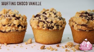 Recette de Muffins Marbrés Chocolat Vanille Streusel Amande [upl. by Jennette29]