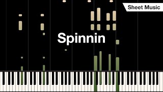 Madison Beer  Spinnin  Piano Cover Synthesia Tutorial [upl. by Aeet200]