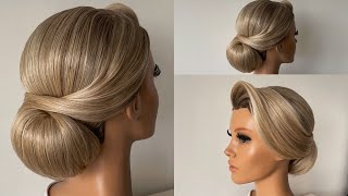 Wedding hairstyle Smooth clean low bun [upl. by Sally]