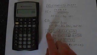 TI BA II Plus How To Calculate The Profitability Index [upl. by Caasi]