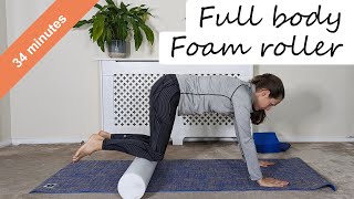 Full body foam roller Pilates workout  Pilates Live [upl. by Erl]