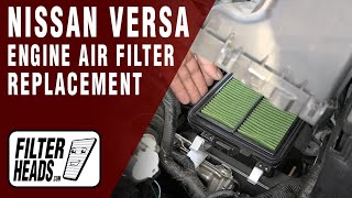 How to Replace Engine Air Filter 2021 Nissan Versa 16L L4  AF21438 TA21438 [upl. by Ttiwed]