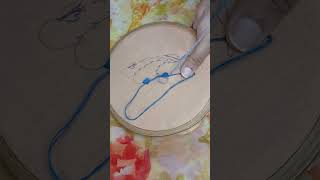 Flower Embroidery Tutorial using Blanket Stitch [upl. by Pouncey741]