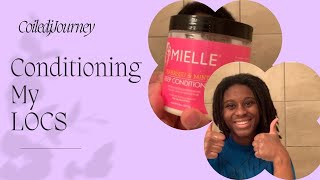 The truth about CONDITIONING your LOCS How I use conditioner Mielle Conditioner [upl. by Red]