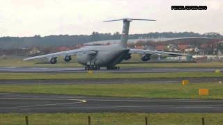 Lockheed C 5 Galaxy USA Air Force Glasgow Scotland Prestwick PIK EGPK ID16669 [upl. by Aihtnys734]