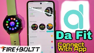 How To Connect Fire Boltt Smartwatch With Da Fit App  DaFit App Connect With Fire Boltt Smartwatch [upl. by Artenak]