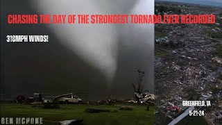 The Day of the Strongest Tornado Ever Recorded  EXTREME CloseRange Storm Chasing  Greenfield IA [upl. by Nyrat]