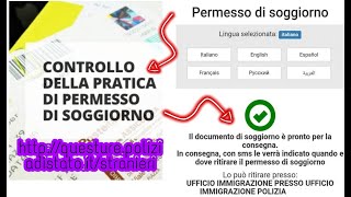 Controllo e ritiro del permesso di soggiornoinformarsi sulle tempisticheonlinecontact center [upl. by Adaha]