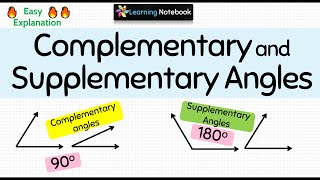 Complementary and Supplementary angles [upl. by Kelsey]