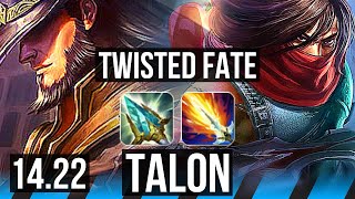 TWISTED FATE vs TALON MID  KR Diamond  1422 [upl. by Anatniuq]