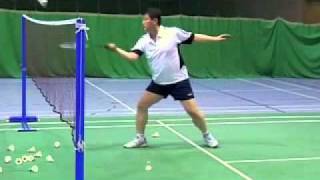 BadmintonForehand Spin Net Shot [upl. by Airdna]