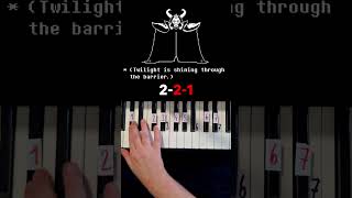 Undertale Bergentrueckung Piano Tutorial shorts [upl. by Repsac]