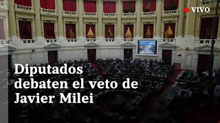 EN VIVO Sesión en Diputados para debatir el veto de Milei a la ley de financiamiento universitario [upl. by Moraj]