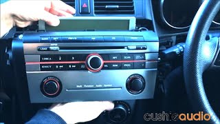 Mazda 3 head unit removal and Grom BT3 Bluetooth kit instal [upl. by Nor929]