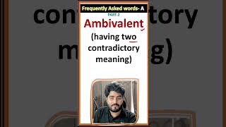 Most Asked words A  Part2 English by Vishal sir [upl. by Kania]