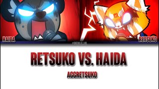 SPOILERS Aggretsuko  Retsuko VS Haida English dub  Color Coded Lyrics Eng [upl. by Dahle]