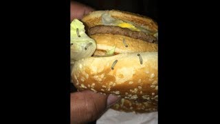 Worm gevonden in mcdonalds burger Omg [upl. by Maffei]