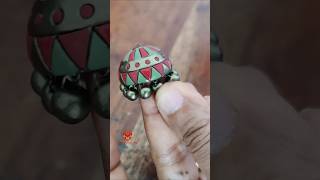 Painting Terracotta Jhumkas✨✨ youtubeshorts shorts terracottajewellerymaking [upl. by Vitek]