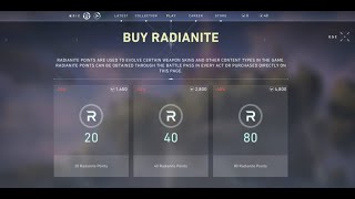 How to use your RADIANITE points in Valorant  tutorial [upl. by Ras515]