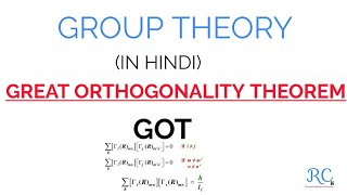 Character Table Part 2GREAT ORTHOGONALITY THEOREM [upl. by Aynad]