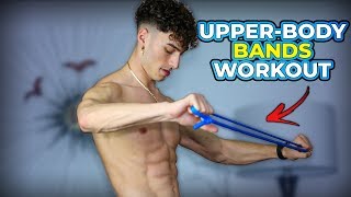 Beginner Upper Body Resistance Band Home Workout Chest Shoulders amp Triceps [upl. by Vaas546]