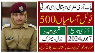 Military Hospital Jobs 2024  Pakistan Army Military Hospital Jobs All Pakistan Pak Army New Jobs [upl. by Nolyar922]