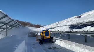 FlailBot Snowblower under Solar Panels [upl. by Nea962]