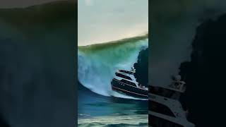 Boat Bravely Charges Into Massive Wave scaryocean oceanship ocean [upl. by Florio591]