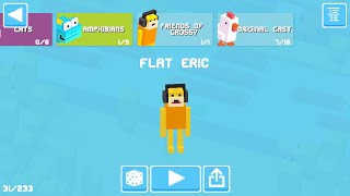 Crossy Road Gameplay 14 iOS amp Android  FLAT ERIC  Achieved Highest Score of 430 [upl. by Strawn]