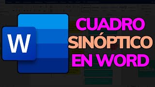 ➡️ Cómo hacer un CUADRO SINÓPTICO en WORD  Paso a Paso FÁCIL [upl. by Leeda]