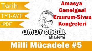 İnkılap Tarihi  TYT ve AYT  Milli Mücadele 5  Amasya Genelgesi  Erzurum ve Sivas Kongreleri [upl. by Anitahs]