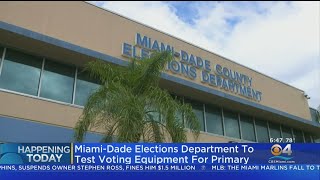 MiamiDade elections department to test voting machines [upl. by Noirb656]