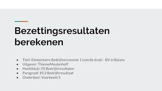 Bezettingsresultaten berekenen [upl. by Alisander]