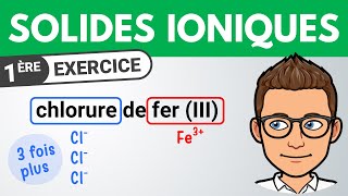 Solide ionique  calculer la concentration en ions   Exercice  1ère  Chimie [upl. by Publias]