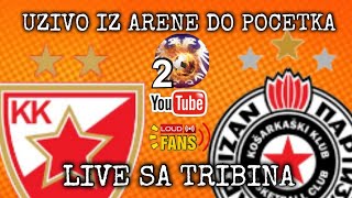 Crvena zvezda Partizan prenos uživo livestream sa tribina do početka meča [upl. by Ailemor]