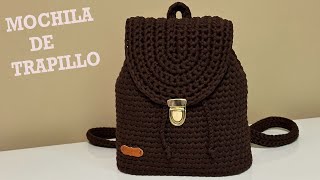 PASO A PASO PARA TEJER MOCHILA DE TRAPILLO [upl. by Mirabelle310]