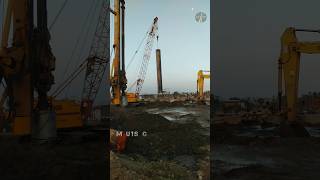 Crane lifting Casing bore pile shorts [upl. by Ardnatal]